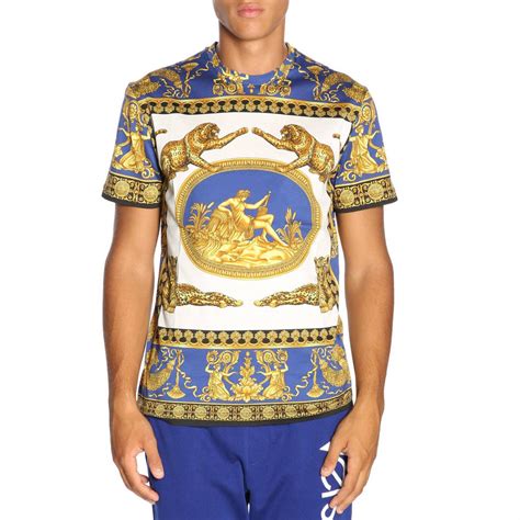 versace tshirt blau|versace t shirts for men.